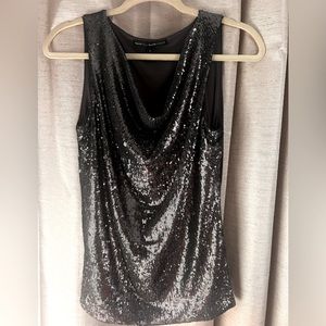 Fabulous sleeveless top with sequins! Small petite